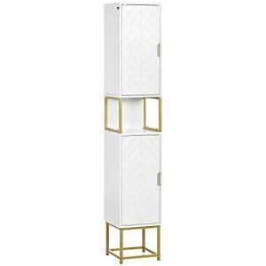 kleankin Columna de Baño Mueble Auxiliar de Baño Armario de…