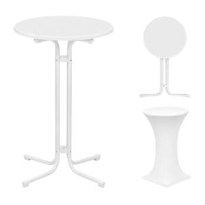 WOLTU Mesa de Bar Plegable, Mesa Redonda de Cóctel con Fund…