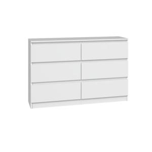 VBChome Cómoda con 6 cajones, 120 x 30 x 75 cm, color blanc…
