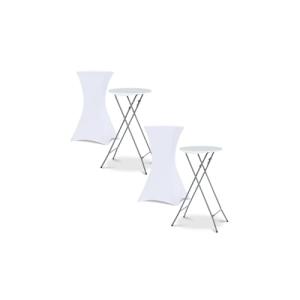 IDMarket – Lote de 2 mesas Altas 105 cm Plegables   2 Funda…