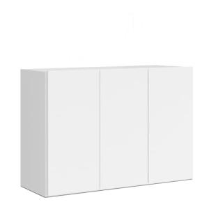 Buyqualia Aparador Moderno de 3 Puertas, Color Blanco, 120…