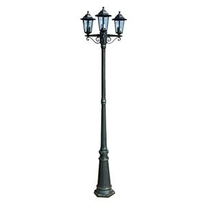 vidaXL Farola de Jardín con 3 Lámparas 215 cm Aluminio Verd…