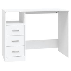 vidaXL Escritorio cajones Madera contrachapada Blanco 102x5…