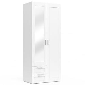 IDMarket VITO - Armario 2 puertas blanco armario armario 80…