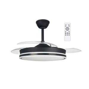 wonderlamp - Ventilador LED aspas plegables Surpino Negro 4…