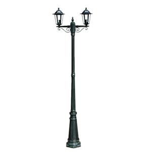 vidaXL Farola de Jardín con 2 Lámparas 215 cm Aluminio Verd…