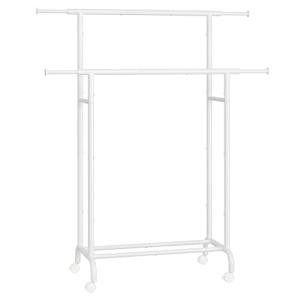 SONGMICS Burro para Ropa, Perchero de Doble Barra con Rueda…