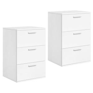 Yaheetech 2pcs Mesitas de Noche con 3 Cajones MDF 40x35x60…