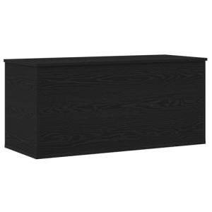 vidaXL Caja de Almacenamiento con Tapa Roble Negro 100x42x4…