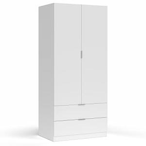 HOMN LIVING Armario ropero Nico 2 Puertas y 2 Cajones Color…