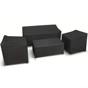 Entgoinggo Fundas para muebles de jardín, 4 piezas de funda…