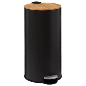 5five - papelera "modern color" bambú 30l negra