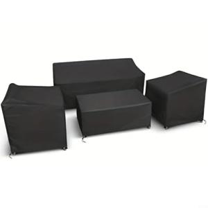 Fundas para muebles de jardín, 4 unidades, tela Oxford 420D…
