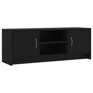vidaXL Mueble de TV Madera de ingeniería Negro 102x30x37,5…