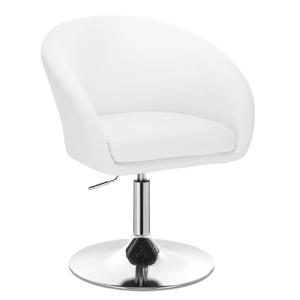 WOLTU 1x Taburete de Bar Altura Ajustable Acero Cromado, Cu…