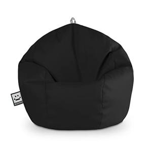 HAPPERS Puff Pelota Polipiel Interior Negro