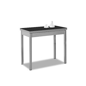 ASTIMESA Tipo Libro Mesa de Cocina, Metal, Negro, 80 x 40 c…