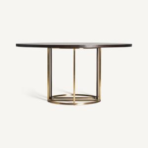 HABITMOBEL Mesa Comedor Miiranni Color Oro Estilo Art Deco.…