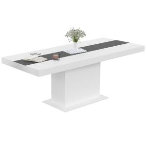 IDMarket – Mesa de comedor extensible rectangular Eden 6-10…