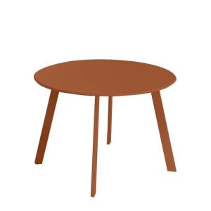 LOLAhome Mesa Auxiliar Marzia lacada Naranja Teja | Ø60x42…