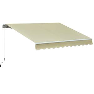 Outsunny Toldo Manual Retráctil 295x250 cm Toldo para Balcó…