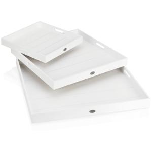 COM-FOUR® Juego de Bandejas de Madera de 3 Piezas - Tablero…