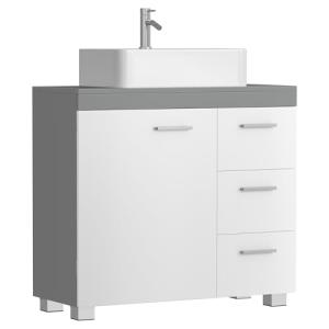 VASAGLE Mueble Bajo Lavabo, Armario de Baño, 3 Cajones, 2 C…