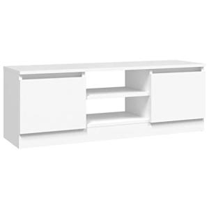 vidaXL Mueble de TV con Puerta Blanco 102x30x36 cm