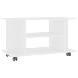 vidaXL Mueble de TV con Ruedas Madera de ingeniería Blanco…