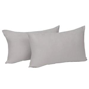 WOLTU 2X Funda de Cojín 100% Algodón con Cremallera Juego d…