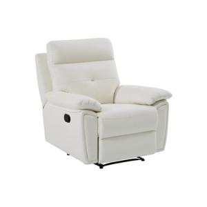Venta-Unica - Sillón Relax de Piel Blanco VINETA