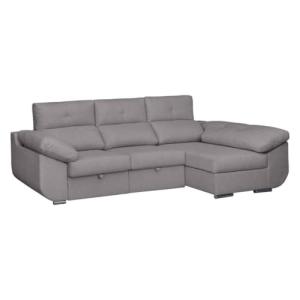 SHIITO Sofá 3 plazas Chaise Longue Deslizante Derecha Gris…