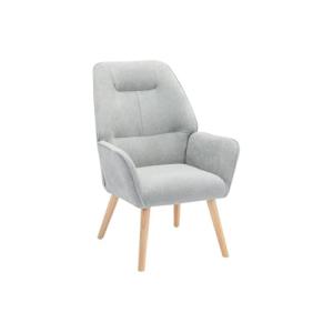 Vente-unique-Sillón de Tela Gris OSIMO