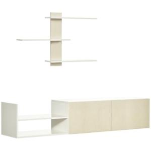 HOMCOM Mueble de Salón para TV Conjunto Mueble de TV con Me…
