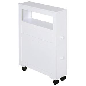 HOMCOM Armario de Baño con Ruedas Mueble de Baño Estrecho c…