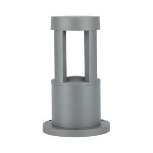 WatioWave Luz de bolardo LED 10W, 6400K, cuerpo gris, 25 cm…