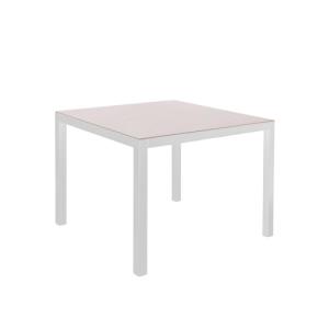 LOLAhome Mesa de Comedor para jardín Thais, Blanca de 80x80…