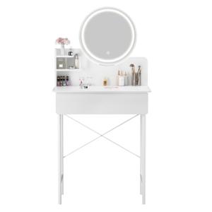 reukmuuc Escritorio de maquillaje, mesa de tocador con espe…