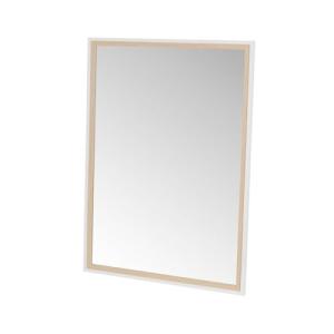 LOLAhome Espejo de Pared Blanco y Natural de Cristal con mo…
