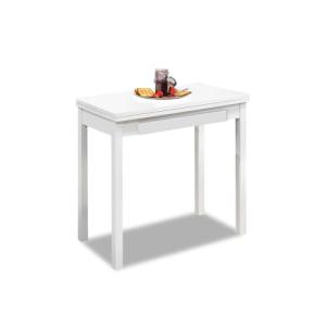 ASTIMESA MLBBL Mesa de Cocina, Metal, Blanco, 80x40cm