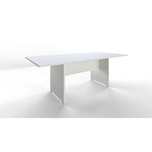 FBasic Mesa de reuniones rectangular de madera - Blanco - 2…