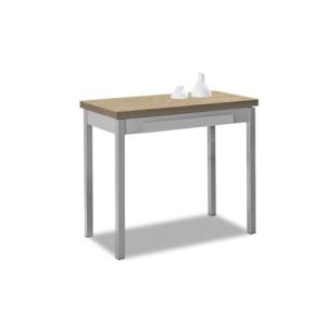 ASTIMESA Tipo Libro Mesa de Cocina, Metal, Roble Claro, 80x…