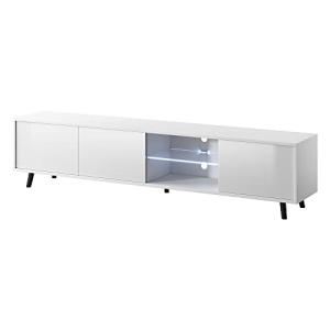 Selsey Galhad - Mueble TV - 175 cm Ancho - Blanco Mate/Blan…