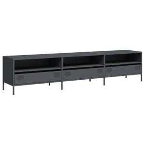 vidaXL Mueble de TV Acero Laminado en frío Antracita 202x39…