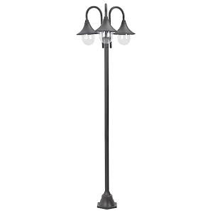 vidaXL Farolas de Jardín con 3 Luces Aluminio Bronce 220 cm…