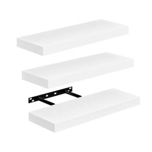 FURNITABLE Set de 3 Estante de Pared 14x40x3cm Color Blanca…