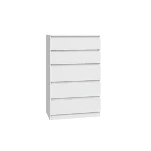 VBChome Cómoda con 5 cajones, 70 x 40 x 110 cm, color blanc…