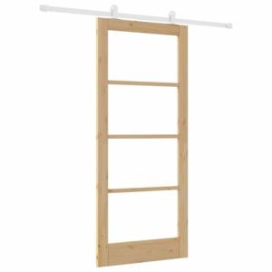 vidaXL Puerta Corredera Orkdal Natural y Blanca de Madera M…