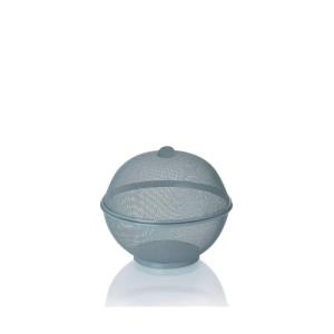 Kela Cesta de Frutas como 26,5 x 24,5 cm de Metal Gris, Ace…
