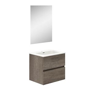 Baikal Mueble de Baño Dos cajones, suspendido a la Pared co…